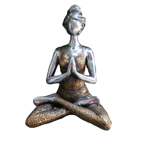 Joga Lady Figúrka - Strieborno - Zlatá 24 cm