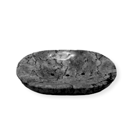 Klasická Oválna Miska na Mydlo z Čierneho Mramoru
