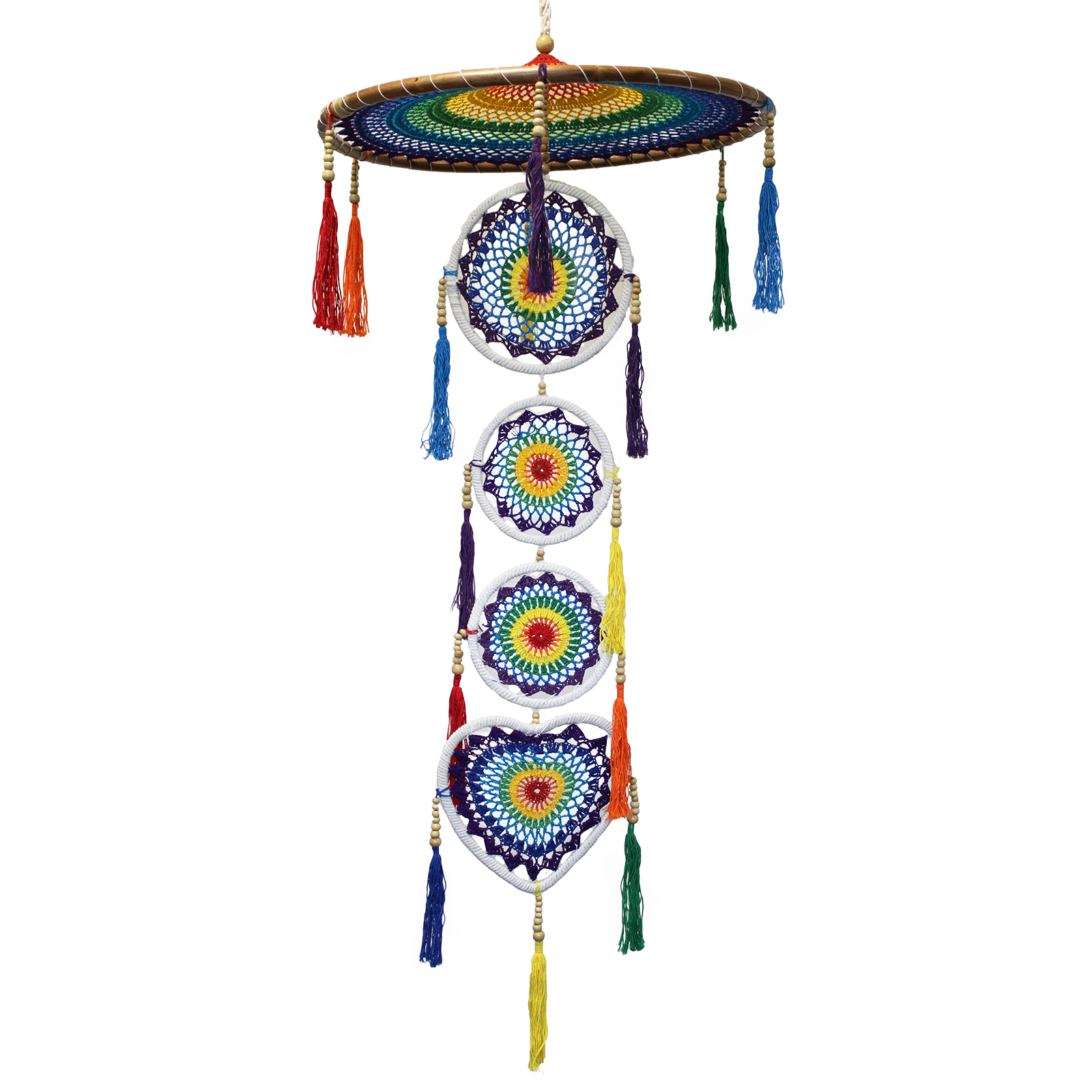 Extra Veľký  Lapač Snov so Strieškou – Pestrá Dúha