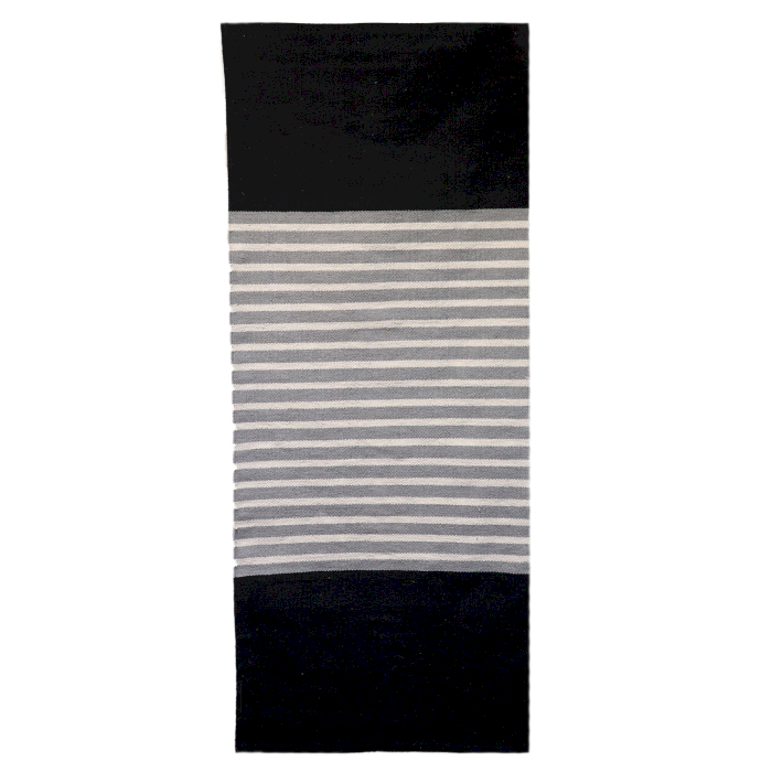 Koberec z Indickej Bavlny -  70x170cm - Čiernošedý