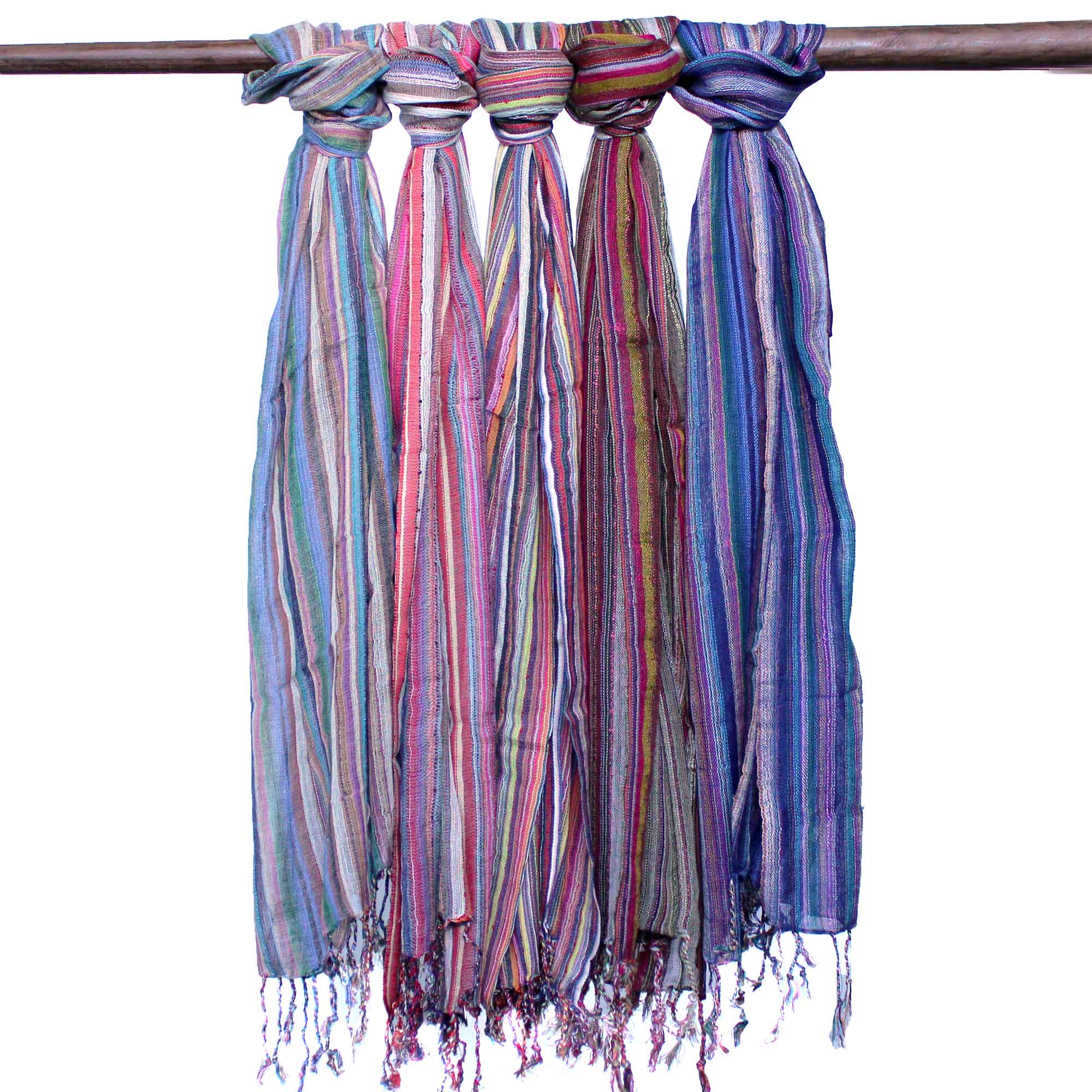 231931 Indické boho šatky 50×180 cm – odtiene fialovej