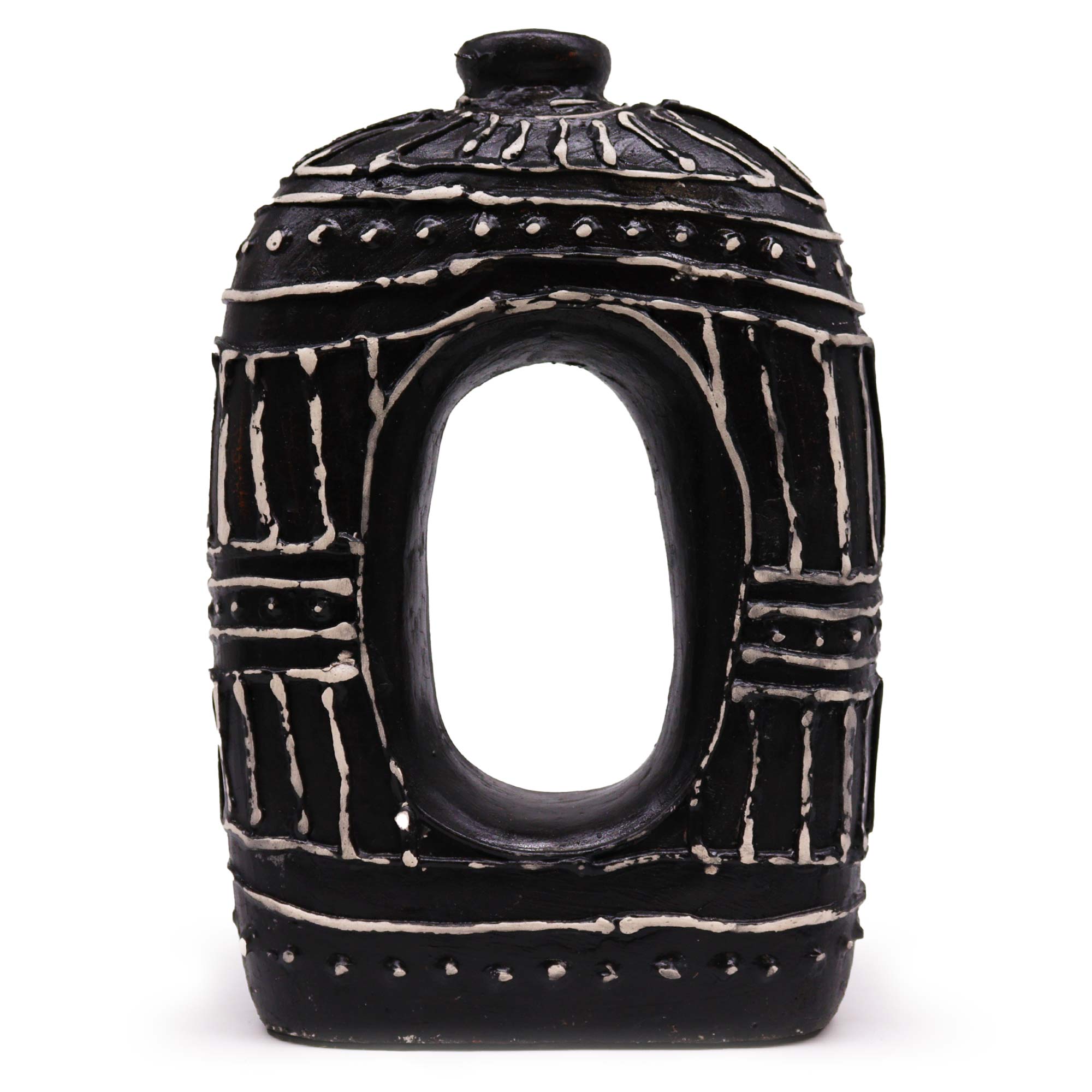 Oválna Váza v Tvare Donutu - Čokoládová 30cm