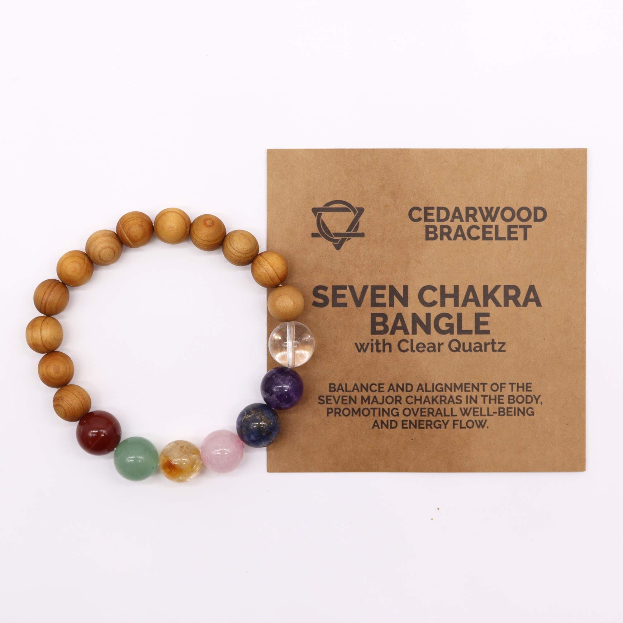 242565 Náramok z cédrového dreva sedem čakier – detail (CWBG-08)