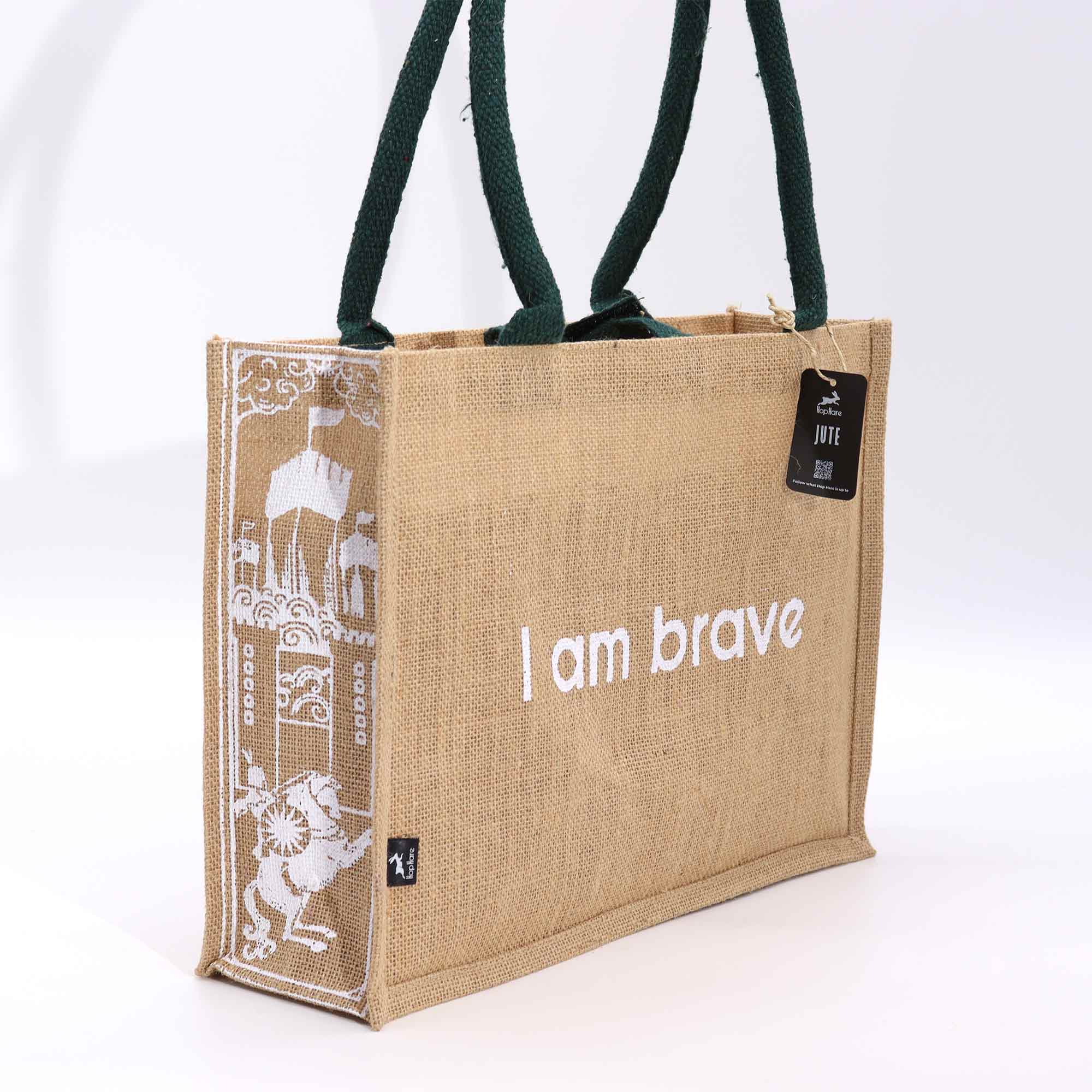 247602 Jutová taška I Am Brave – Hop Hare, eko a odolná