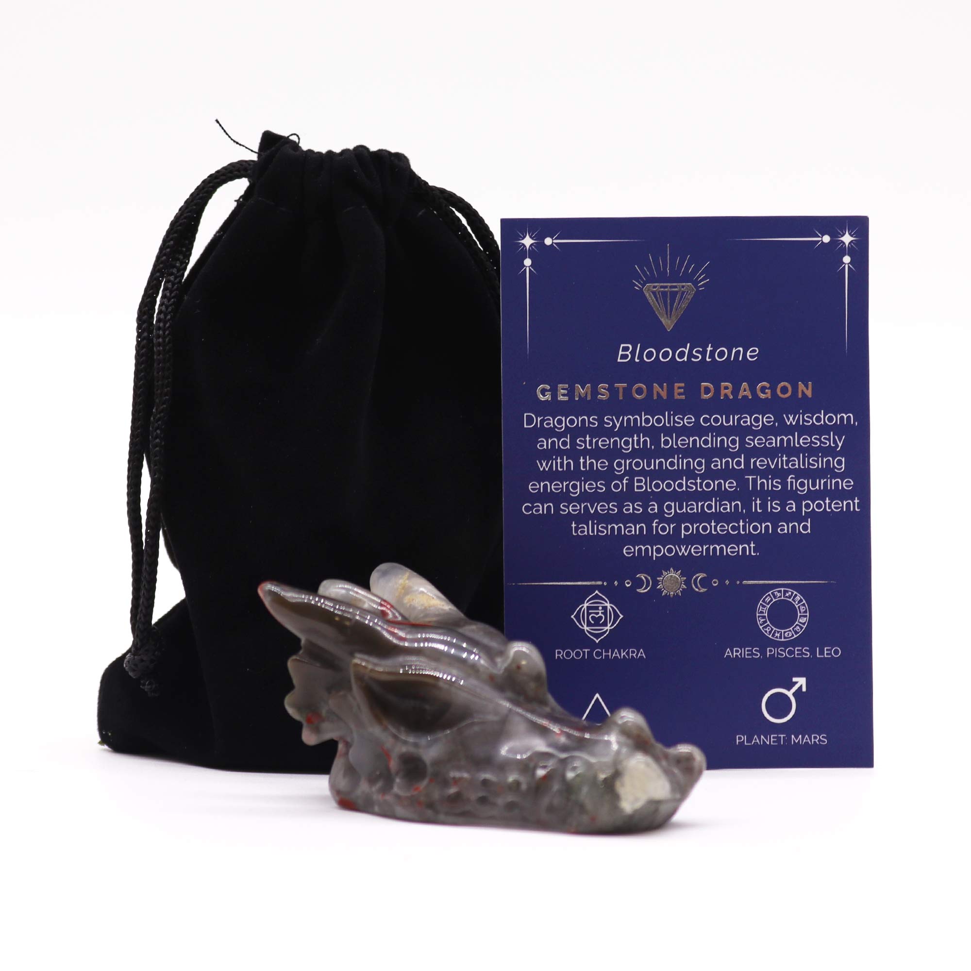 Drahokam Veľká Dračia Hlava - Krvavý Kameň  60x30x35mm