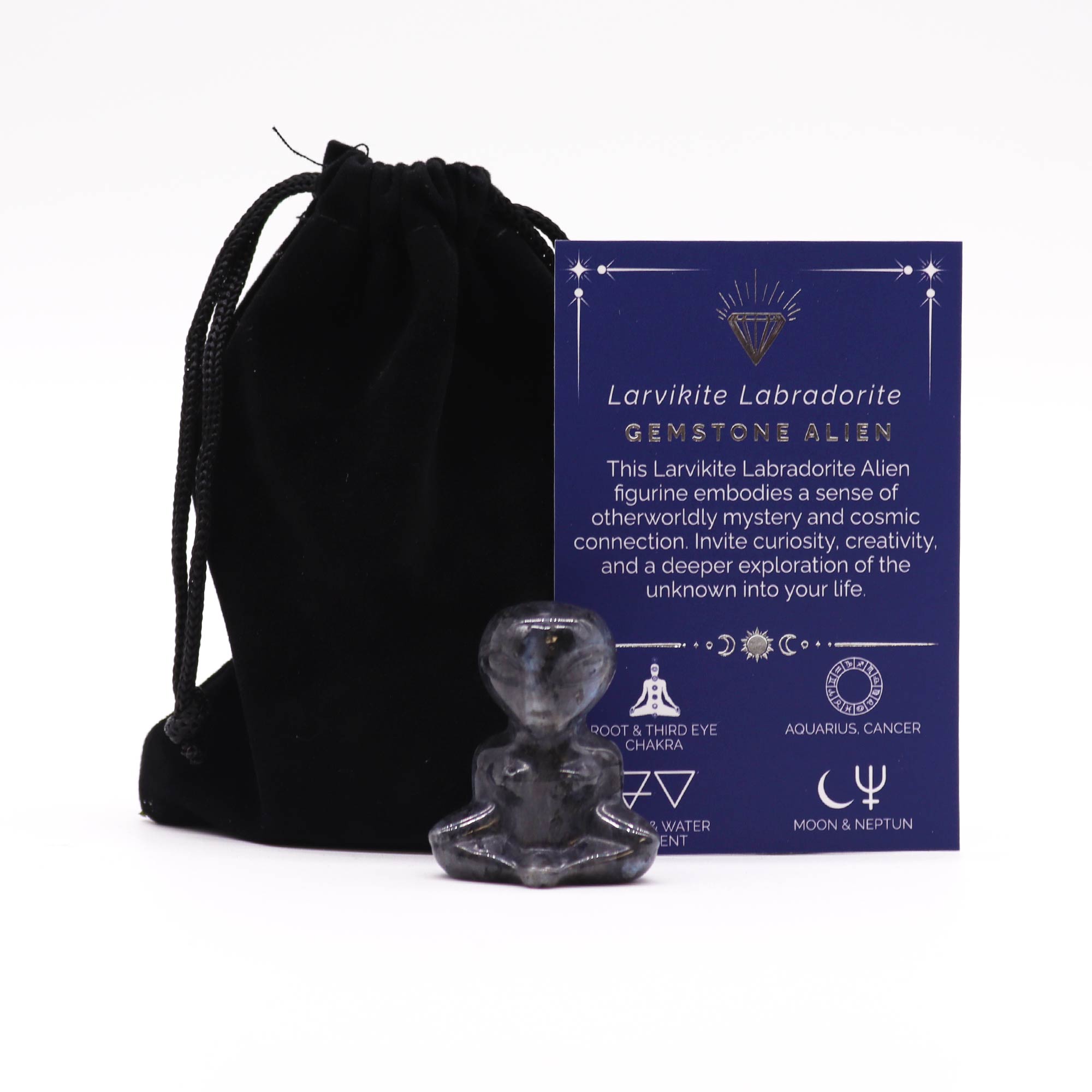 Drahokam Mimozemšťan - Larvikit Labradorit 40x30x15mm