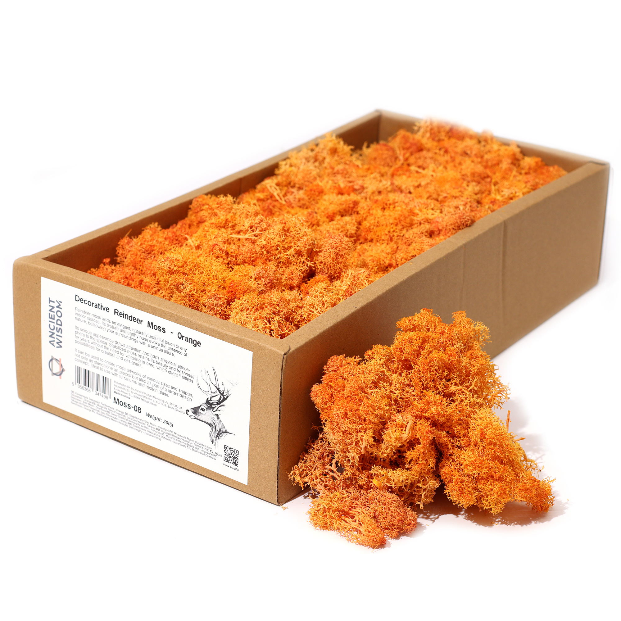 Dekoračný Islandský Mach - Oranžový - 635g