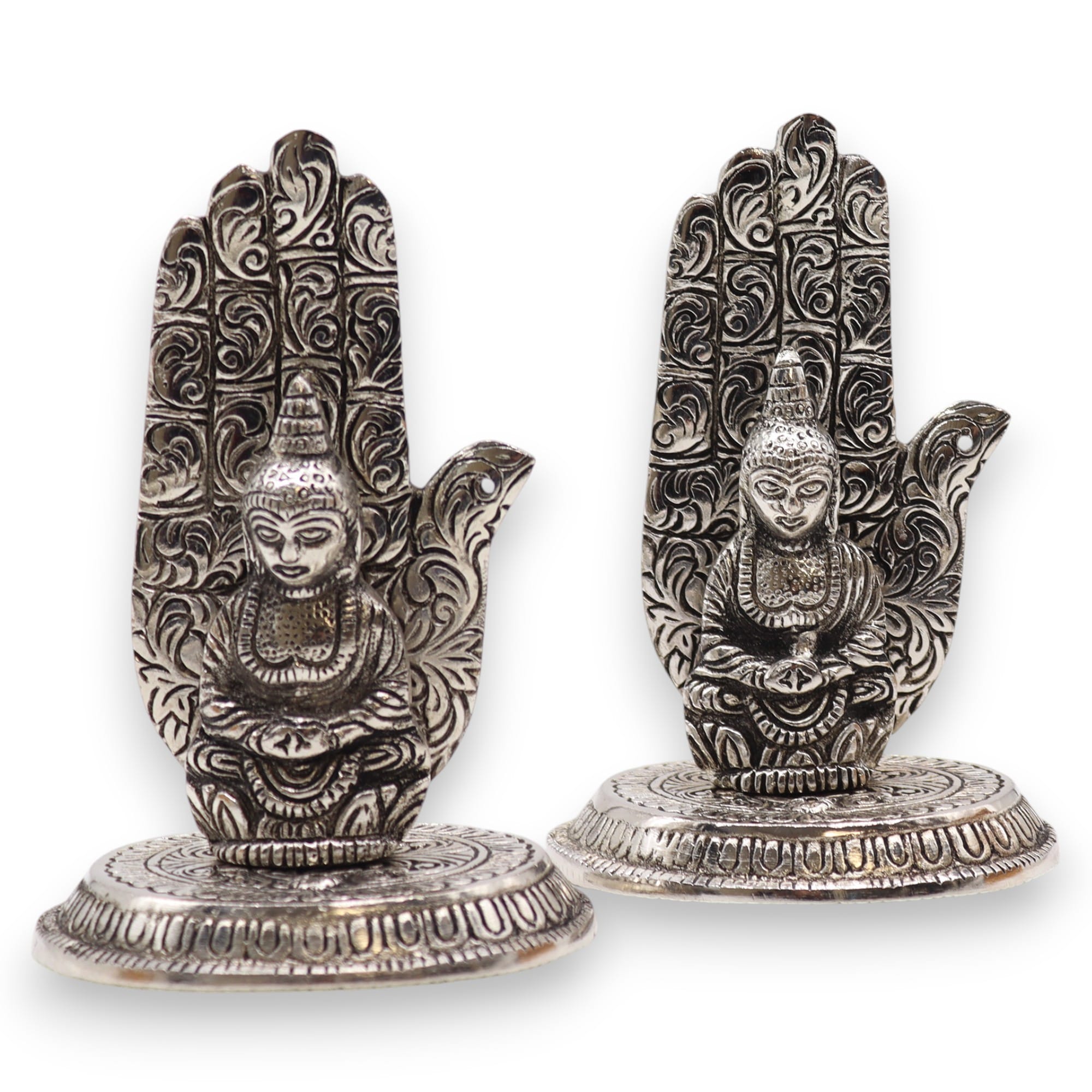 254419 Stojan na vonné tyčinky Budha ruka – pohľad zhora (13×9 cm)