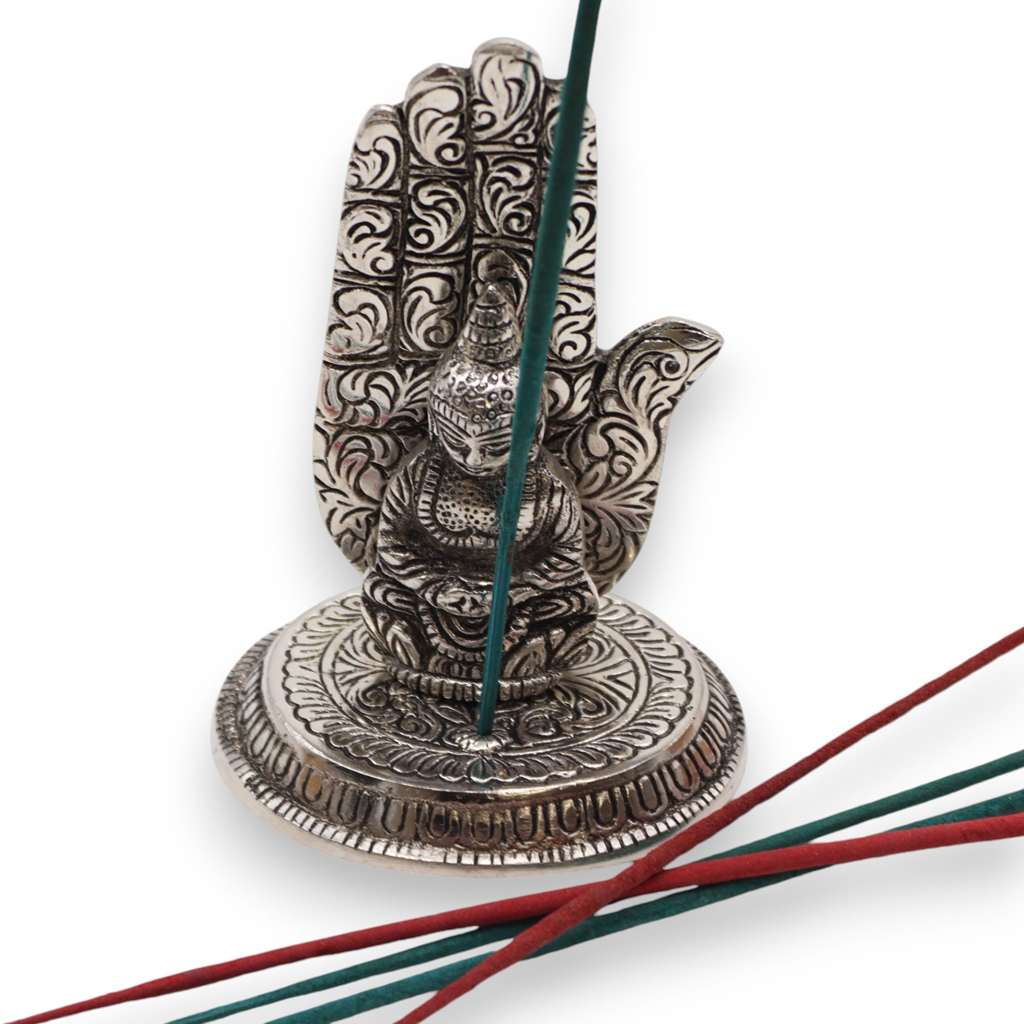 254421 Stojan na vonné tyčinky Budha ruka 13×9 cm – produkt (PAIH-24)