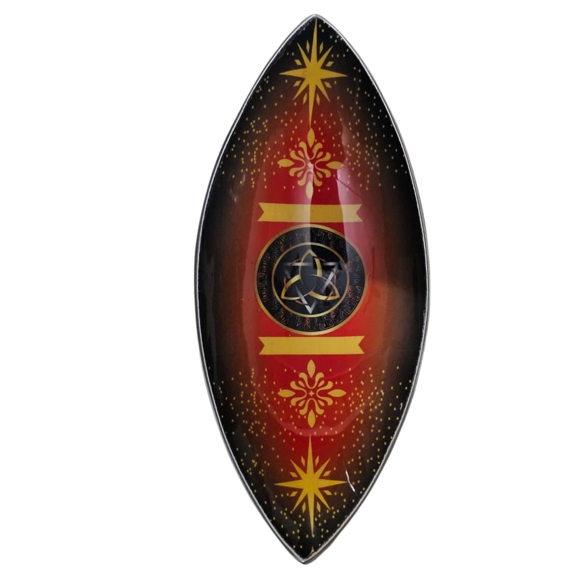 Smaltovaná Miska na Vonné Tyčinky - Hliníková - Pohanská Triquetra