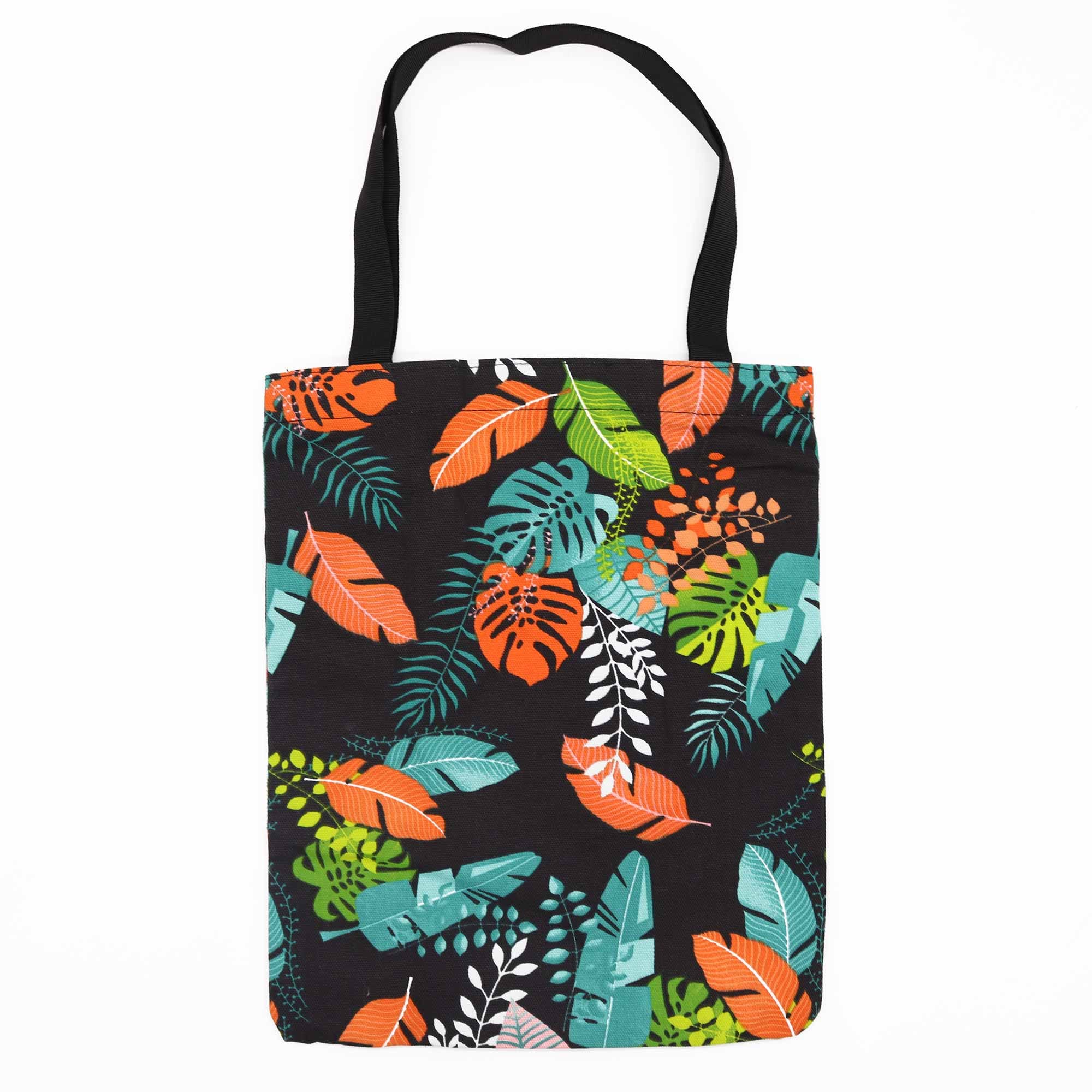 258632 Taška na zips 40x34 cm – tmavý tropický motív
