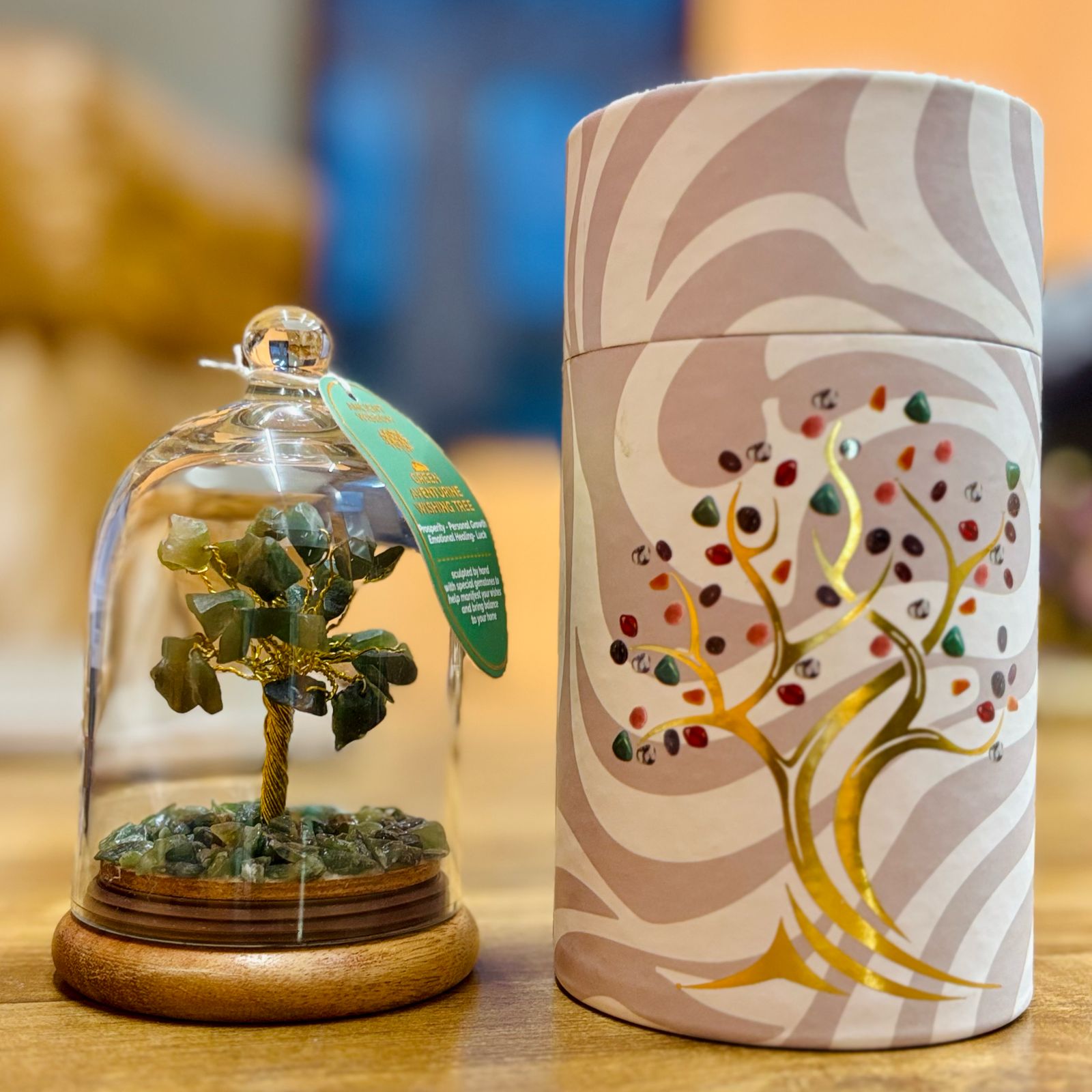 Štromček Šťastia s  Kupolou - Zelený Avanturín - 30 Drobných Kamienkov