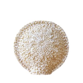 Boho Morská Mušľová Lampa - Veľká Vzorovaná Okrúhla - 30 cm