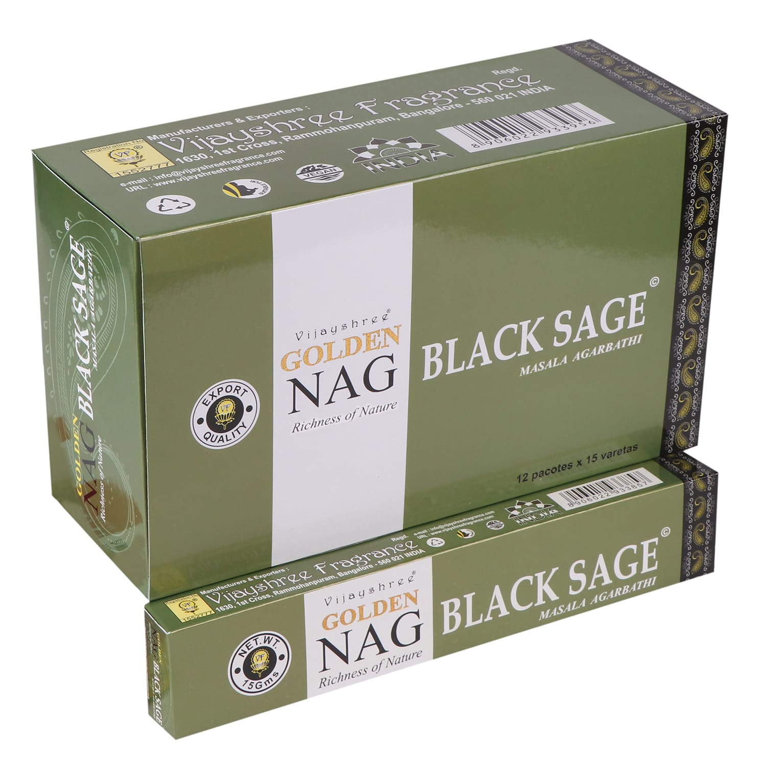 264337 Golden Nag Čierna Šalvia – vonné tyčinky 15 g