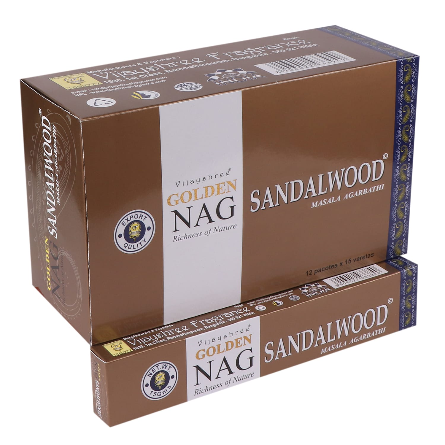 264339 Golden Nag santalové drevo – vonné tyčinky 15 g (EAN 8906022933840)