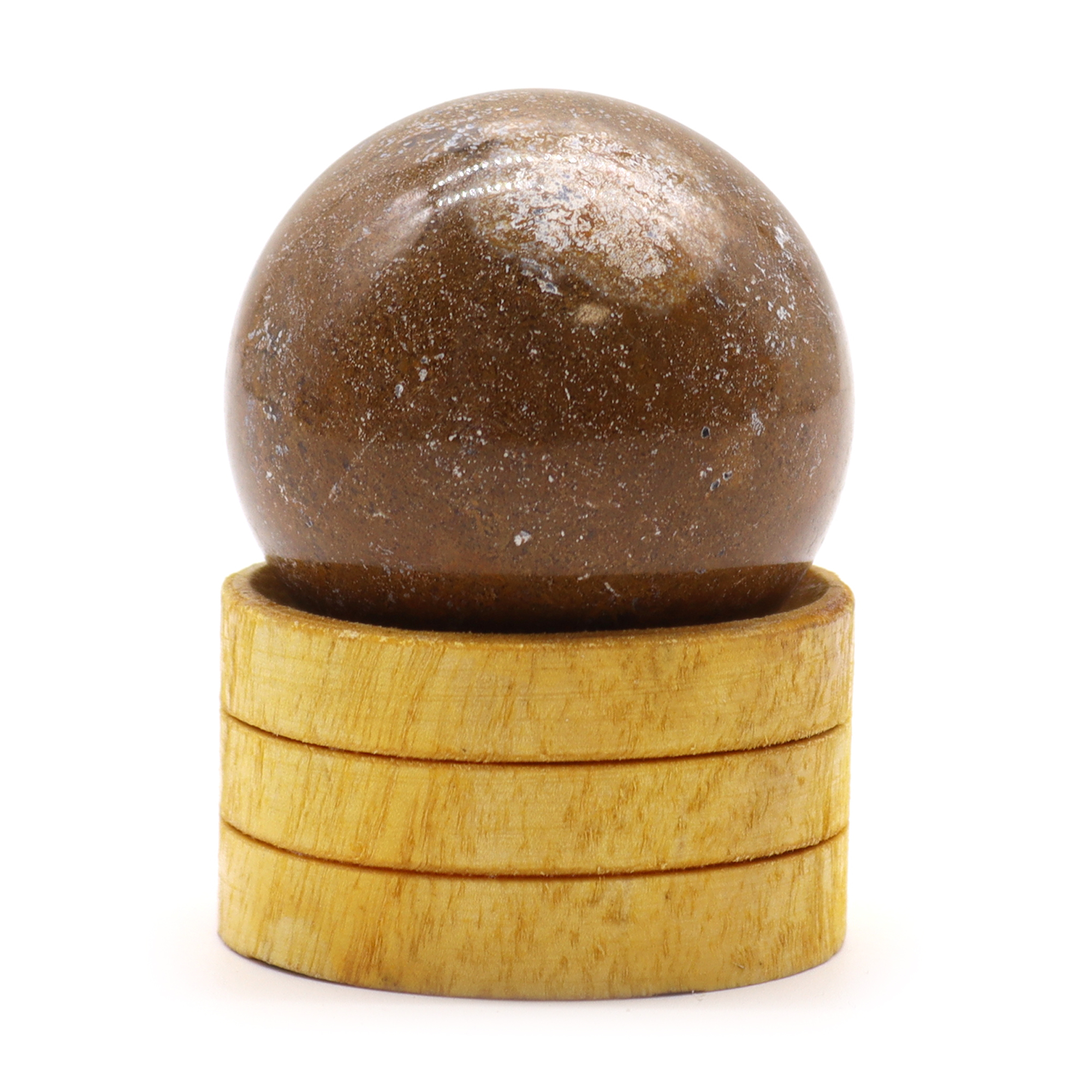 Krištáľová Guľa z Drahokamu 40mm - Oceánsky Achát so Stojanom