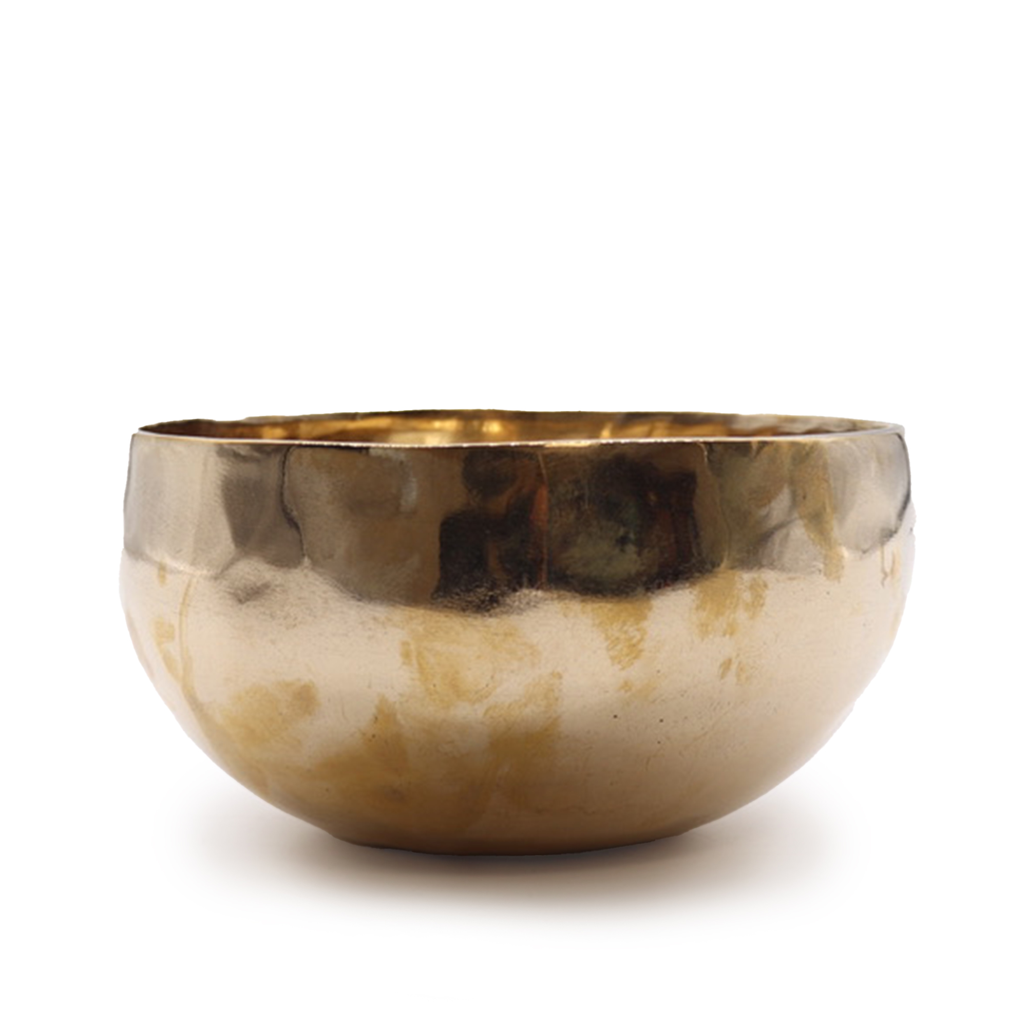 Veľká, Lesklá, Ručne Vyrobená Spievajúca Miska zo Zvonového Kovu (cca 850g) – 17 cm