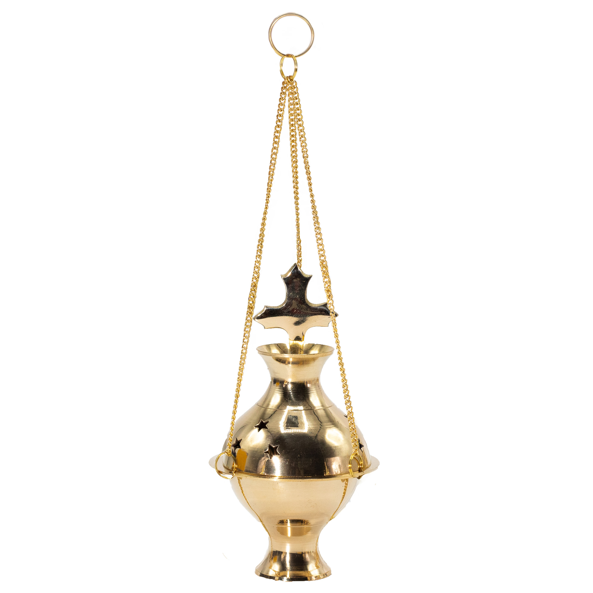 Závesná Mosadzná kadidelnica - Kríž