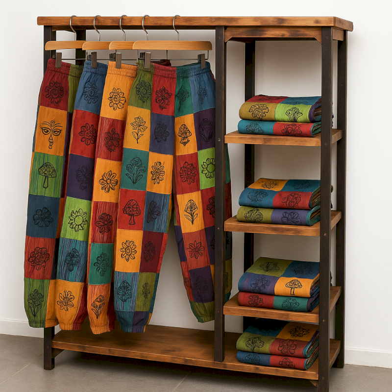 Štartovacia Súprava Nomad Sari Nohavíc so Vzorom Húb + Stojan na Oblečenie Zadarmo