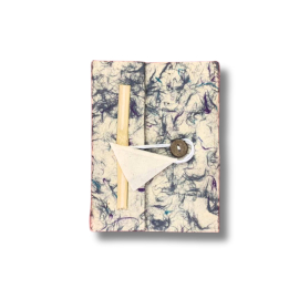 Stredný Bavlnený Zápisník Lokta Mix Modrej  (15x12cm) - 45 listov