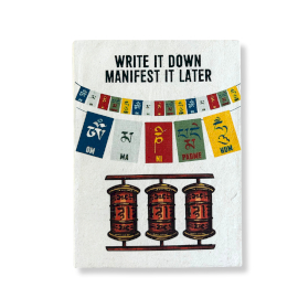 Veľký Inšpiračný Zápisník z Lokta Papiera (21 × 15 cm) – 45 Listov – „Zapíš si to“ – Vrátane Záložky